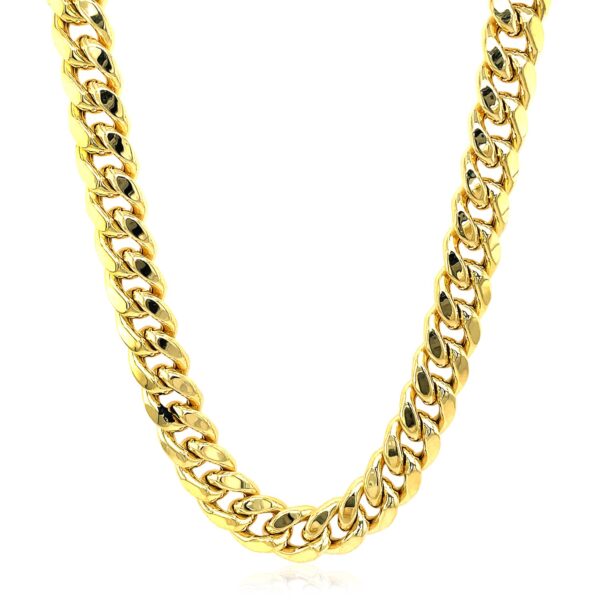 10k Yellow Gold Semi Solid Miami Cuban Chain (9.10 mm) - alternate view 2