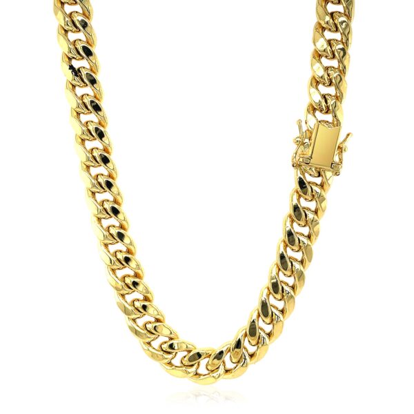 10k Yellow Gold Semi Solid Miami Cuban Chain (9.10 mm) - alternate view 3