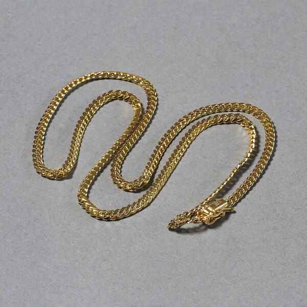 14k Yellow Gold Classic Solid Miami Cuban Chain (3.20 mm) - alternate view 5