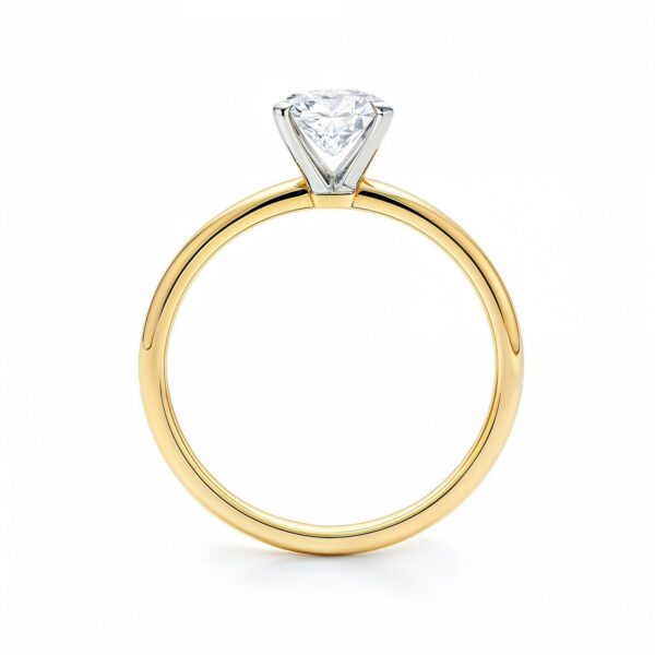 1 Carat Radiant Lab Grown IGI G/VS1 Diamond Solitaire Ring in 14K Yellow Gold - alternate view 4