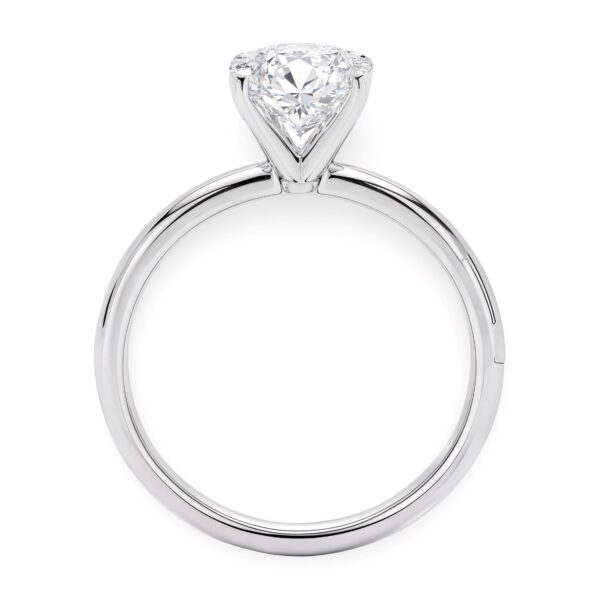 2 Carat Oval Lab Grown IGI G/VS1 Diamond Solitaire Ring in 10K White Gold - alternate view 3