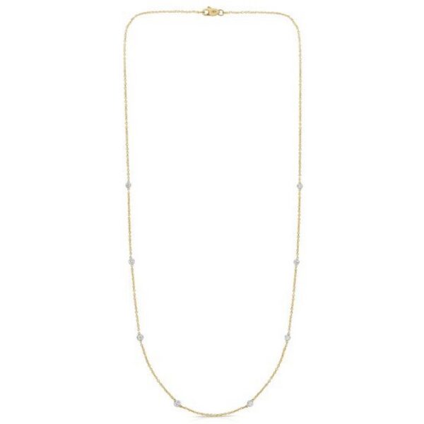 14K Yellow Gold Diamonds by the Yard Necklace - alternate view 2