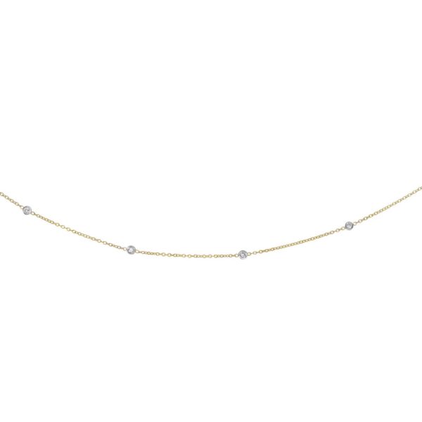 14K Yellow Gold Diamonds by the Yard Necklace - alternate view 3