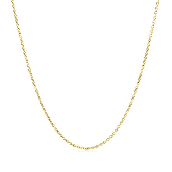 14k Yellow Gold Oval Cable Link Chain (1.10 mm) - alternate view 2