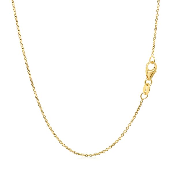 14k Yellow Gold Oval Cable Link Chain (1.10 mm) - alternate view 3