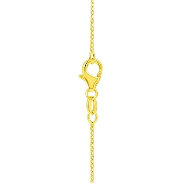 Large Puffed Heart Necklace in 14K Yellow Gold - alternate view 4