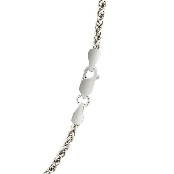 Sterling Silver Rhodium Plated Wheat Chain (2.60 mm) - alternate view 4