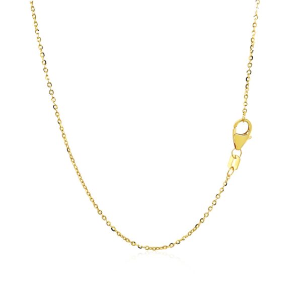 14k Yellow Gold Double-Strand Chain Necklace with Puff Moon and Star - alternate view 3