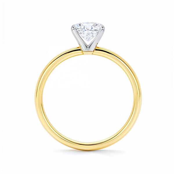 2 Carat Radiant Lab Grown IGI G/VS1 Diamond Solitaire Ring in 10K Yellow Gold - alternate view 4