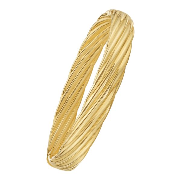 14K Yellow Gold Twist Bangle (10.00 mm)