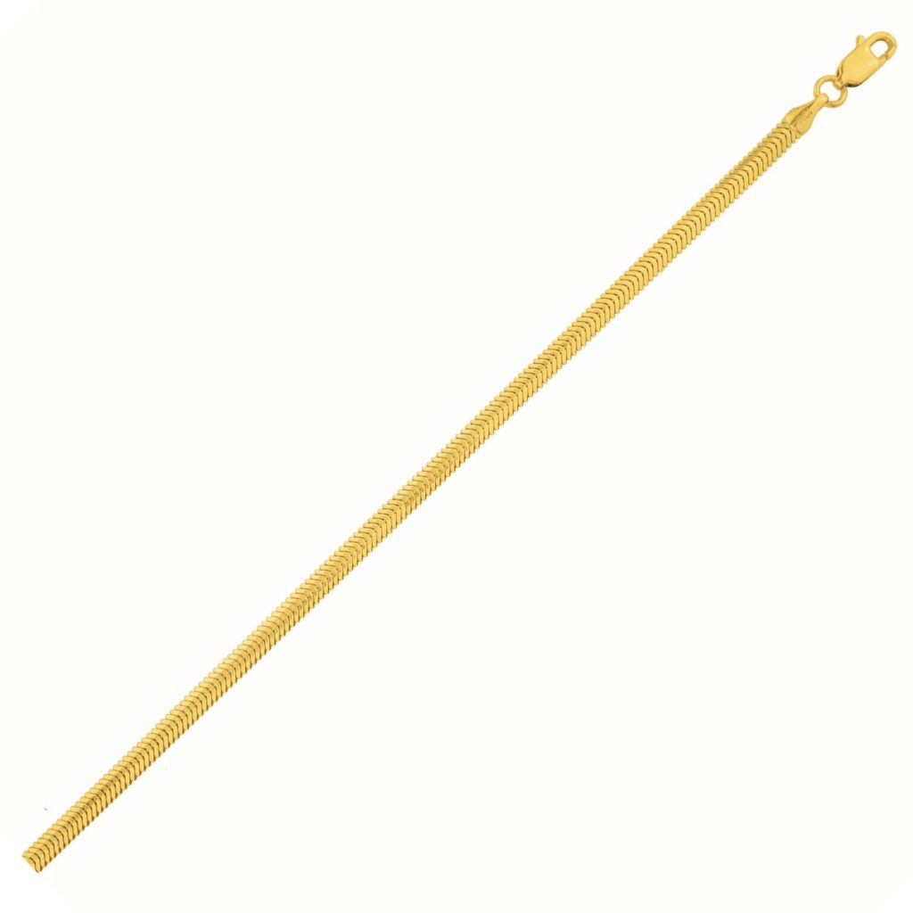 14K Yellow Gold Oval Snake Chain (3.30 mm)