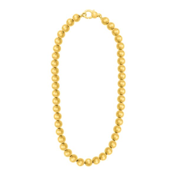 Sterling Silver Gold Plated Bold Bead Necklace - alternate view 2