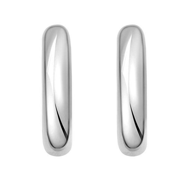 Sterling Silver Round Hoop Earrings (20 mm) - alternate view 2