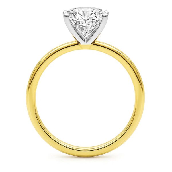 3 Carat Princess Lab Grown IGI G/VS1 Diamond Solitaire Ring in 10K Yellow Gold - alternate view 4