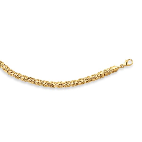 14k Yellow Gold Fancy Byzantine Chain Necklace - alternate view 3