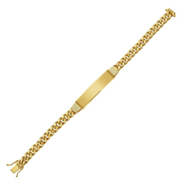 14K Yellow Gold Lite Cuban ID Bracelet (7.20 mm)