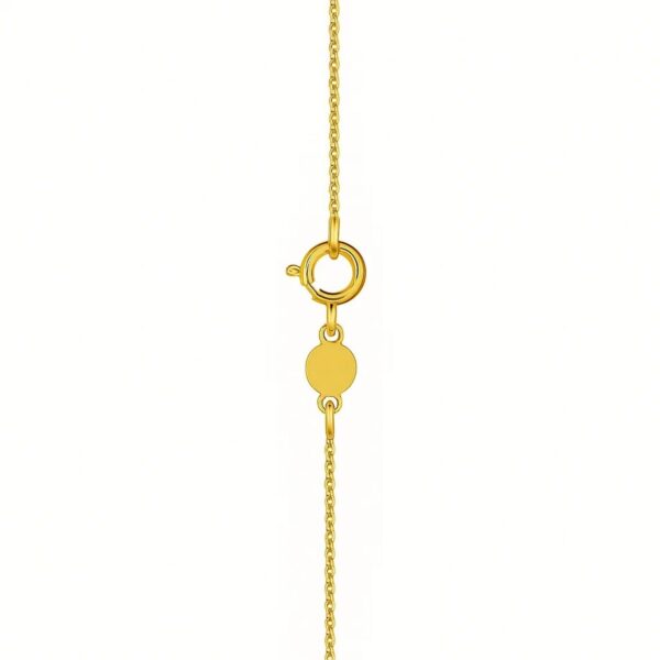 14K Yellow Gold Mini Diamond X Initial Pendant Necklace - alternate view 3