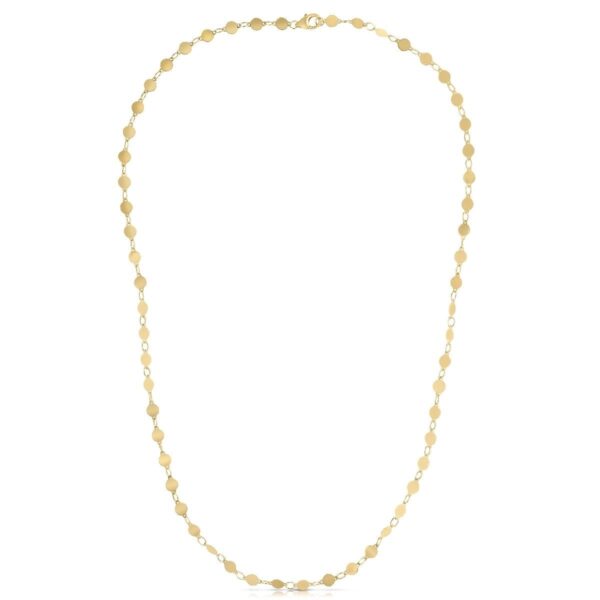 14k Yellow Gold Necklace with Polished Circles