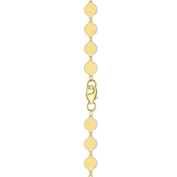 14k Yellow Gold Necklace with Polished Circles - alternate view 3