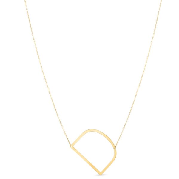 14K Yellow Gold Yours Truly Large Initial D Necklace