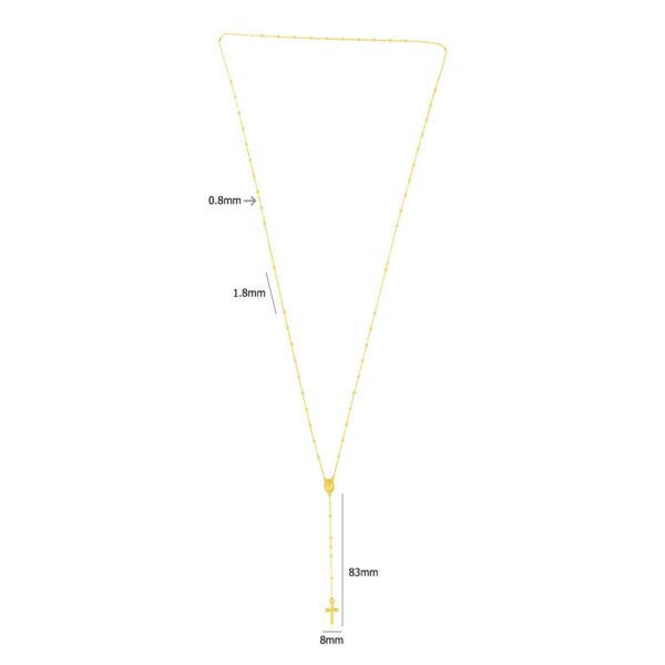 14k Yellow Gold Rosary Necklace - alternate view 2