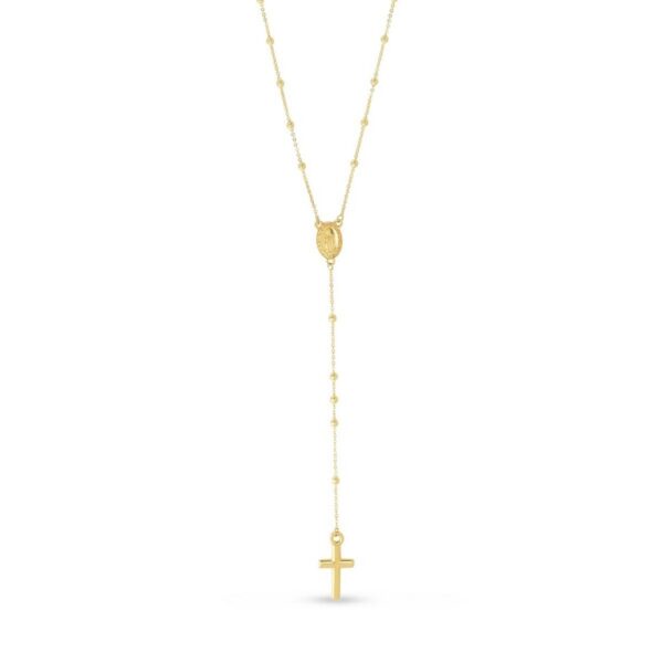 14k Yellow Gold Rosary Necklace - alternate view 3