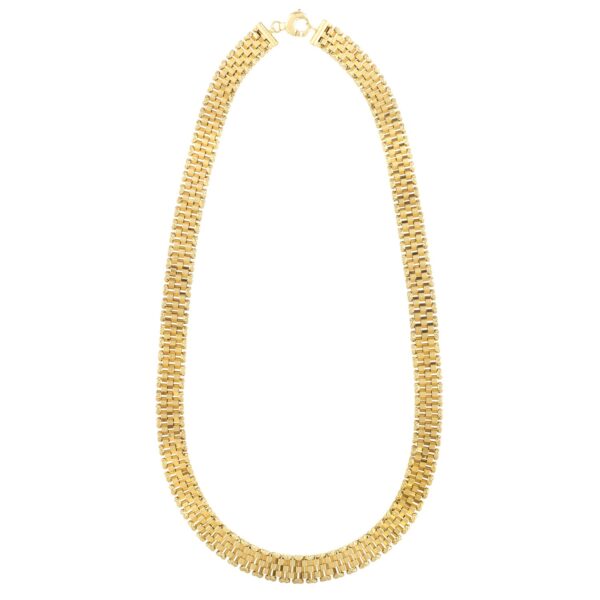 Panther Link Necklace in 14K Yellow Gold (9.60 mm) - alternate view 2