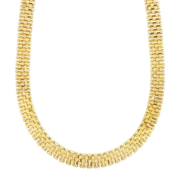 Panther Link Necklace in 14K Yellow Gold (9.60 mm) - alternate view 3