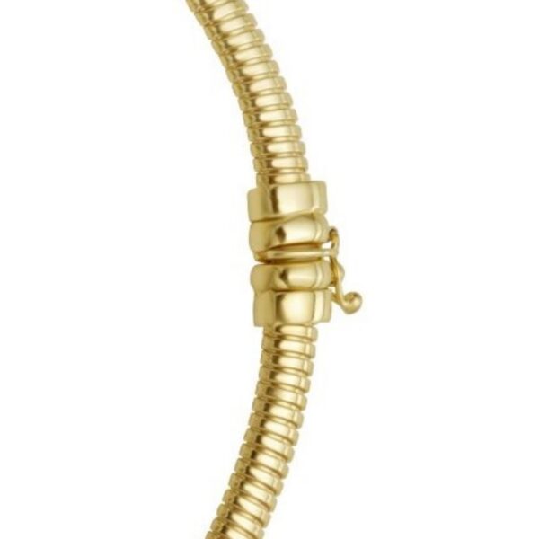 14K Yellow Gold Graduated Tubogas Necklace - alternate view 3