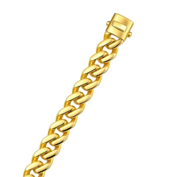 14k Yellow Gold Polished Miami Cuban Chain Necklace - alternate view 2