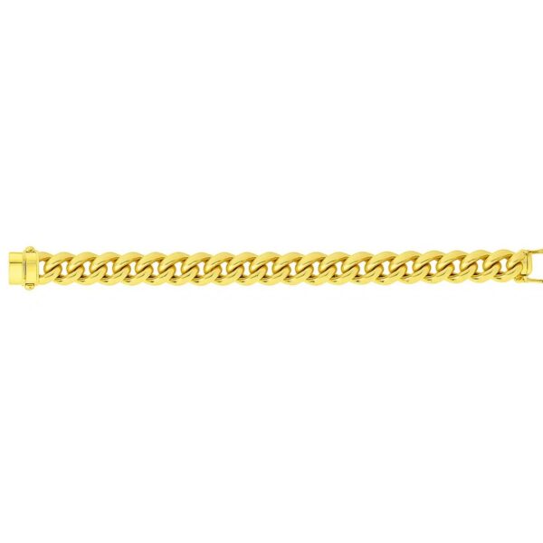 14k Yellow Gold Polished Miami Cuban Chain Necklace - alternate view 3