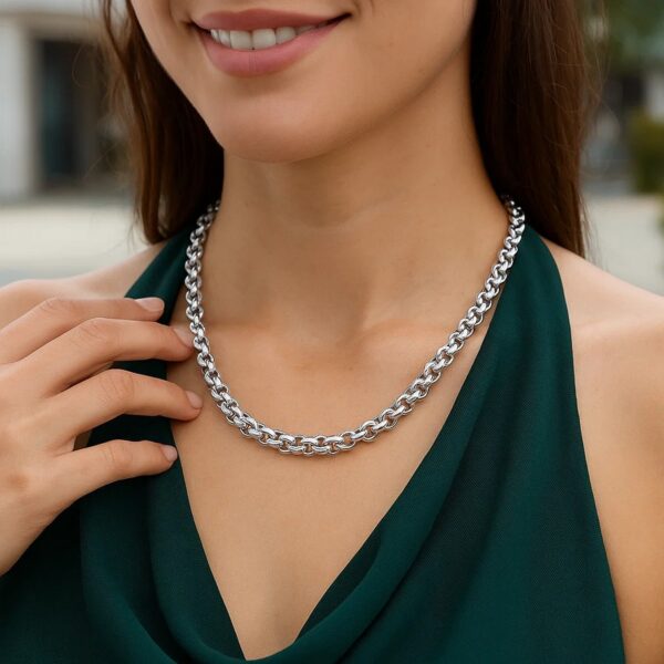 Sterling Silver Rolo Link Necklace - alternate view 4