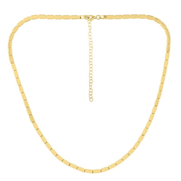 Geometric Brick Necklace in 14K Yellow Gold - alternate view 2