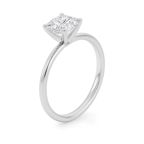 2 Carat Princess Lab Grown IGI G/VS1 Diamond Solitaire Ring in 14K White Gold - alternate view 2