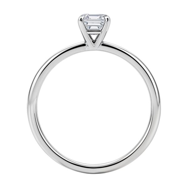1 Carat Emerald Lab Grown IGI G/VS1 Diamond Solitaire Ring in 14K White Gold - alternate view 4