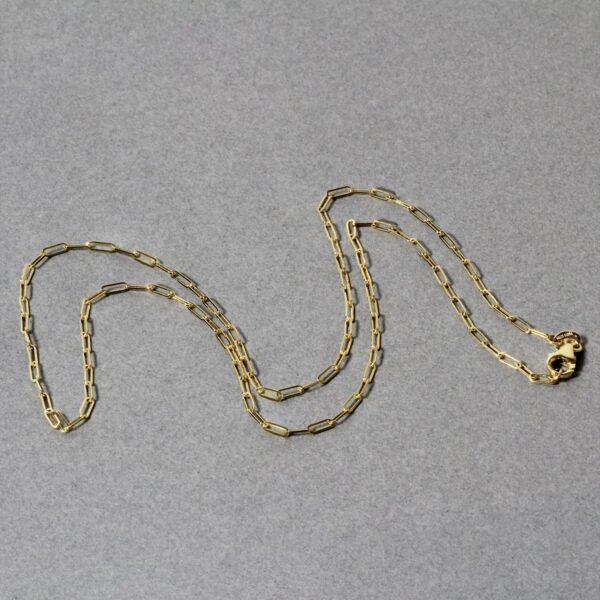 14K Yellow Gold Fine Paperclip Chain (1.50 mm) - alternate view 5