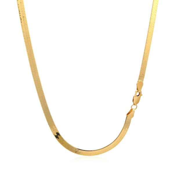 Imperial Herringbone Chain in 10k Yellow Gold (3.80 mm) - alternate view 3