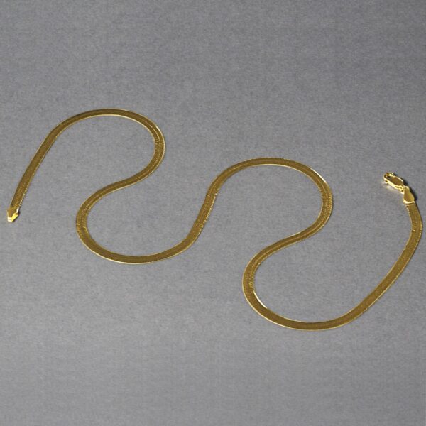 Imperial Herringbone Chain in 10k Yellow Gold (3.80 mm) - alternate view 4