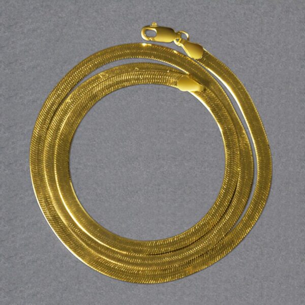 Imperial Herringbone Chain in 10k Yellow Gold (3.80 mm) - alternate view 5