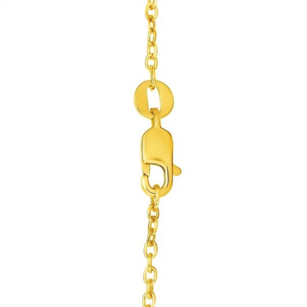 14k Yellow Gold Necklace with Multi-Colored Stones - alternate view 4