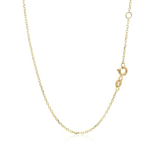 14k Yellow Gold 17 inch Necklace with Round Amethyst - alternate view 3