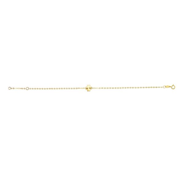 14K Yellow Gold Clover Bracelet - alternate view 2