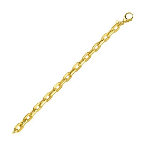 14K Yellow Gold Faceted Octagonal Link Chain Necklace (8.10 mm) - alternate view 4