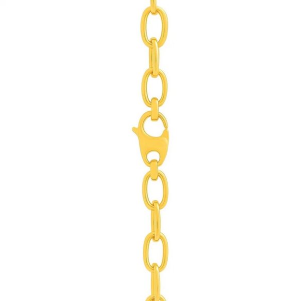 14k Yellow Gold Cable Chain Style Polished Necklace - alternate view 3