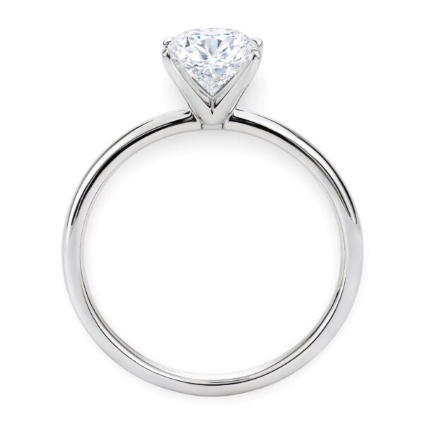 1 1/2 Carat Oval Lab Grown IGI G/VS1 Diamond Solitaire Ring in 14K White Gold - alternate view 3