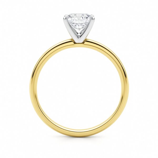 1 Carat Cushion Lab Grown IGI G/VS1 Diamond Solitaire Ring in 14K Yellow Gold - alternate view 4