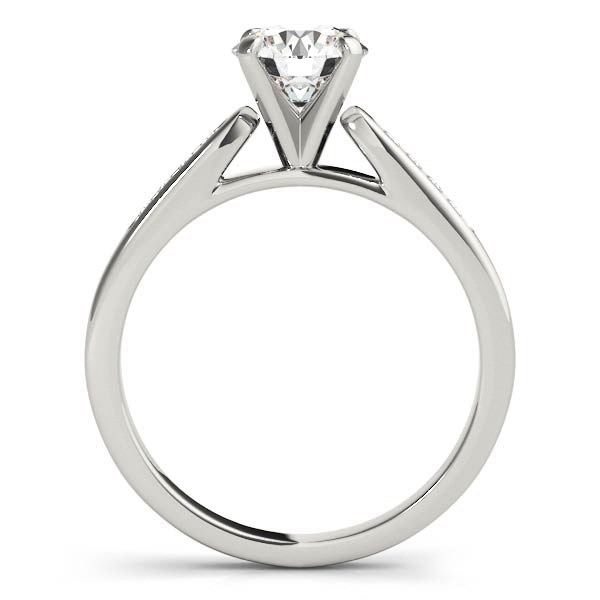 14k White Gold Single Row Diamond Engagement Ring (1 cttw) - alternate view 2