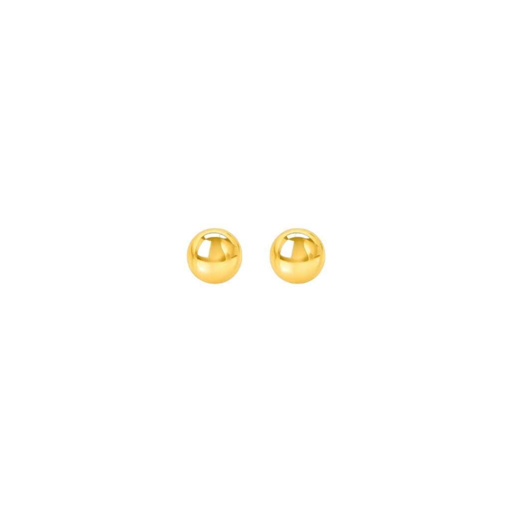 14k Yellow Gold Round Stud Earrings (6.0 mm)