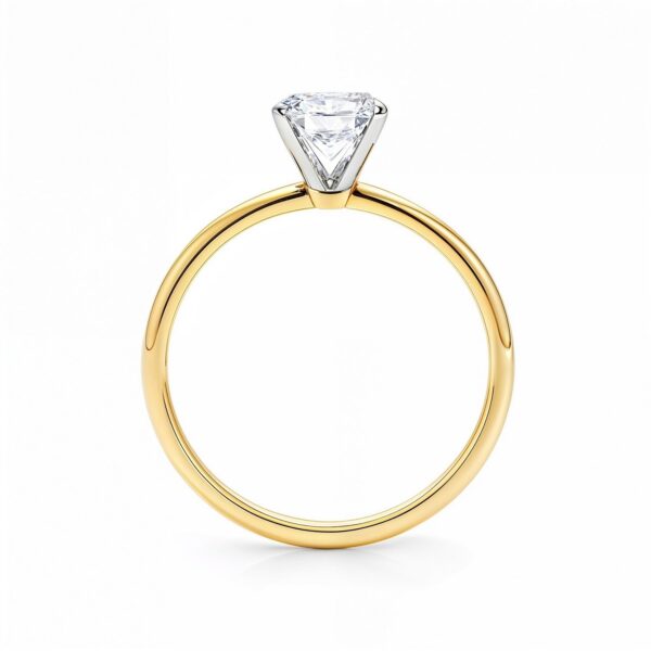 1.50Ct Radiant Lab Grown IGI G/VS1 Diamond Ring in 14K Yellow Gold - alternate view 4