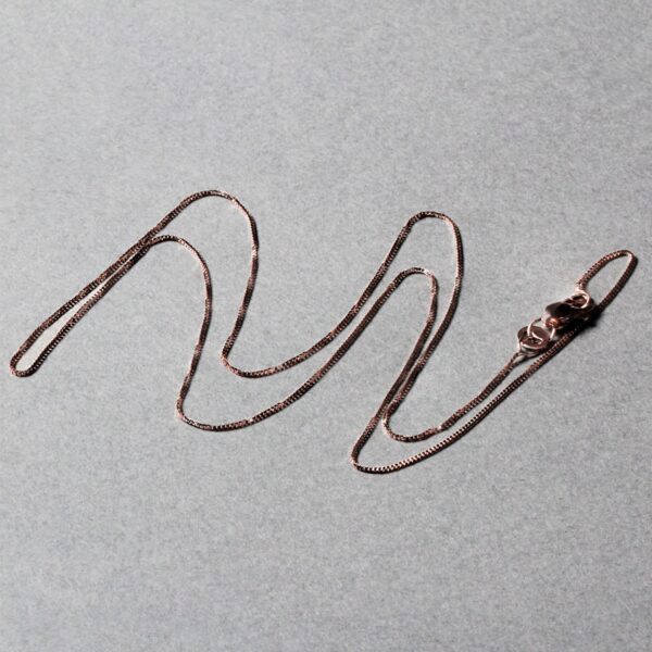 14k Rose Gold Classic Box Chain (0.45 mm) - alternate view 5